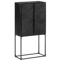 VidaXL Dressoir 60x30x120 cm massief acacia- en mangohout zwart - thumbnail