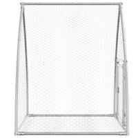 Konijnenhok 100x105x120 cm gegalvaniseerd staal zilverkleurig - thumbnail