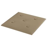 VidaXL Wandpanelen 12 st 1,08 m² 30x30 cm kunstleer cappuccinokleurig - thumbnail