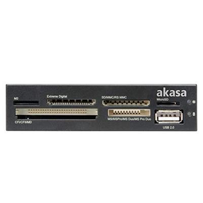 Akasa AK-ICR-07 Inbouw-geheugenkaartlezer USB-A 2.0 Zwart - thumbnail