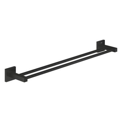 GROHE Start Cube QuickFix Handdoekhouder - 60cm - dubbel - matte black 411042430 GROHE Start Cube QuickFix Handdoekhouder - 60cm - dubbel - matte black 411042430