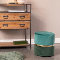 ZILT Poef 'Bubbly', Velvet, kleur Groen - thumbnail