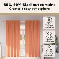 VidaXL Zwart-out gordijnen met ringen 2 pcs terracotta 245 x 140 cm - thumbnail