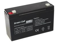 Green Cell Green Cell - USV-Akku - 1 x Batterie - Sealed Lead Acid (SLA) Loodaccu 6 V 12 Ah Loodvlies (AGM) (b x h x d) 151 x 94 x 50 mm Kabelschoen 4.8 mm - thumbnail