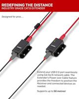 LINDY 42680 USB-extender USB-B Via netwerkkabel RJ45 50 m - thumbnail