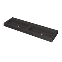 INK Momento Wastafel Quartz Dubbel Zonder Kraangaten - 1600x450x90 mm - Quartz Zwart - thumbnail