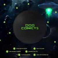 Dog Comets Ball Stardust Zwart/Groen M - thumbnail