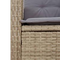 5-delige Tuinset met kussens poly rattan gemengd beige - thumbnail