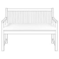 Beliani - VIVARA - Tuinkussen - Wit - 112 x 54 cm - Polyester - thumbnail