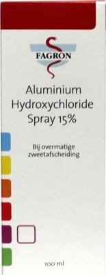 Fagron Aluminium hydrochloride 15% spray 100 Milliliter Fagron Aluminium hydrochloride 15% spray 100 Milliliter