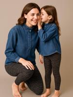 Blouse voor meisjes in jeans familie capsule double stone - thumbnail