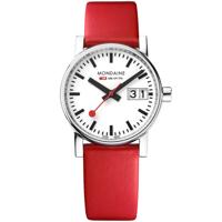 Mondaine Evo II 30mm SBB Big Date Rood - thumbnail