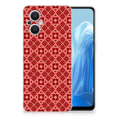 OPPO Reno8 Lite TPU bumper Batik Rood OPPO Reno8 Lite TPU bumper Batik Rood