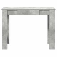 Bureau 100x45x75 cm bewerkt hout betongrijs - thumbnail