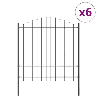 Tuinhek 6 pcs Grijs 170 x 215 cm Gepoedercoat staal