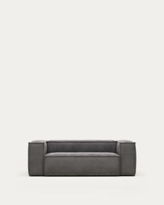 2-zitsbank Blok grijs corduroy 210 cm