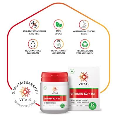 Vitals Vitamine K2 + D3 60 Softgels
