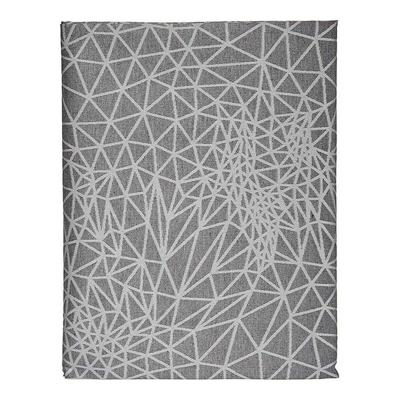 Tafelkleed Abstract Grijs Jacquard Wit (140 x 180 cm)