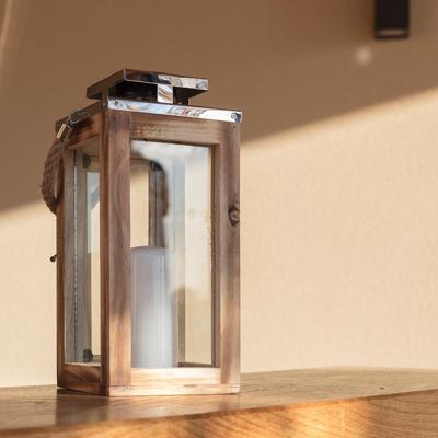 Lantaarn op zonne-energie - LUMISKY - OAKY - Kaarseffect - Warm witte LED