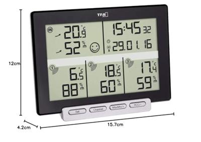 TFA Dostmann Multi-Sens 30.3057.01 Draadloze thermo- en hygrometer Zwart
