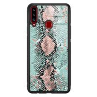 Samsung Galaxy A20s glazen hardcase - Baby snake - thumbnail