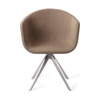 Jesper Home Eetkamerstoel 'Yuni' Turn Steel, Draaibaar, kleur Mochachacha - thumbnail
