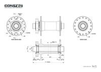 CONTEC voornaaf "core " ct front hub core db 110mm 15mm - thumbnail