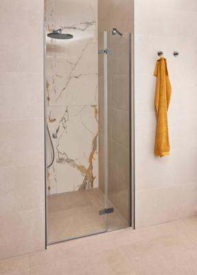 Ben Vivid draaideur voor nis rechts incl. antikalk 100x200cm geborsteld zwart