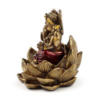 Goudkleur Ganesh & Lakshmi Lotus Set van 2 - thumbnail