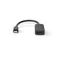 Nedis CCGB37654BK02 Mini-displayport - Hdmi™-kabel Mini-displayport Male - Hdmi™-uitgang 0,2 M Zwart - thumbnail