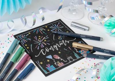 Faber Castell Marker Metallic - 12 stuks in etui