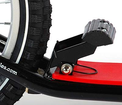 Volare step - jongens en meisjes - 16 inch - zwart/rood - thumbnail