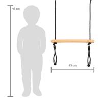 Small Foot - houten trapezeschommel met gymnastiekringen black line - thumbnail