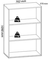 VCM Kast Lona (Zonder deuren, beuken, XL) - thumbnail