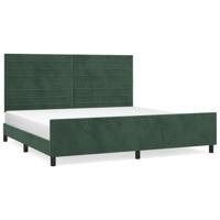 Bedframe zonder matras 200x200 cm fluweel donkergroen - thumbnail