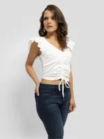 Guess Sangallo Top Dames Wit - Maat L - Kleur: Wit | Soccerfanshop - thumbnail