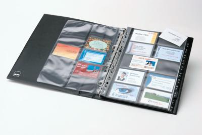 Sigel SI-VZ301 Visitekaartmap A4 Zwart Voor 400 Visitekaarten Tot 90x58mm