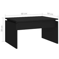 Salontafel 68x50x38 cm spaanplaat zwart - thumbnail