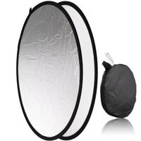 BRESSER TR-8 Reflectiescherm zilver/wit 80cm rond - thumbnail
