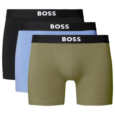 Boss ONE boxershorts zwart-khaki-blue