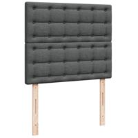 Boxspring met matras stof donkergrijs 120x190 cm - thumbnail