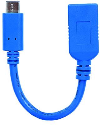Manhattan USB 2.0, USB 3.2 Gen 1 (USB 3.0) Adapter [1x USB 3.2 Gen 1 bus A (USB 3.0) - 1x USB-C stekker] 353540 15.00 cm Afgeschermd (enkel), Folie afscherming