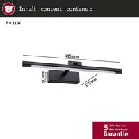 Paulmann Mingo 95564 LED-schilderijlamp 9.5 W Warmwit Zwart - thumbnail