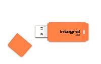 Integral Neon USB 2.0 stick, 16 GB, oranje - thumbnail