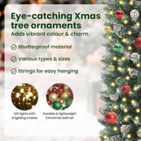 VidaXL Kunstmatige slanke kerstboom met 150 led groen en wit 150 cm - thumbnail