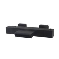 Wiesbaden Rombo Thermostatische Badmengkraan Zwart - thumbnail