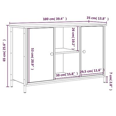 Tv-meubel 100x35x65 cm bewerkt hout sonoma eikenkleurig