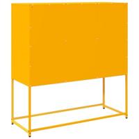Dressoir 100,5x39x107 cm koudgewalst staal mosterdgeel - thumbnail