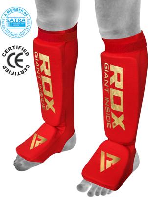 RDX Sports Hosiery Shin Instep Foam Rood