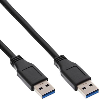 InLine 35205 USB 3.0 kabel, A naar A, zwart, 0,5 m